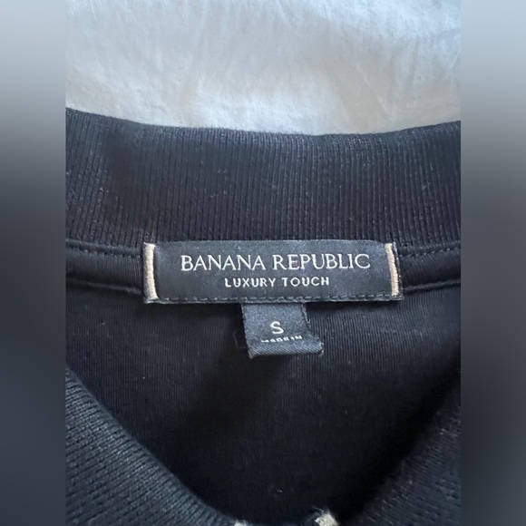 Banana Republic black full button polo with pocket - Picture 10 of 14